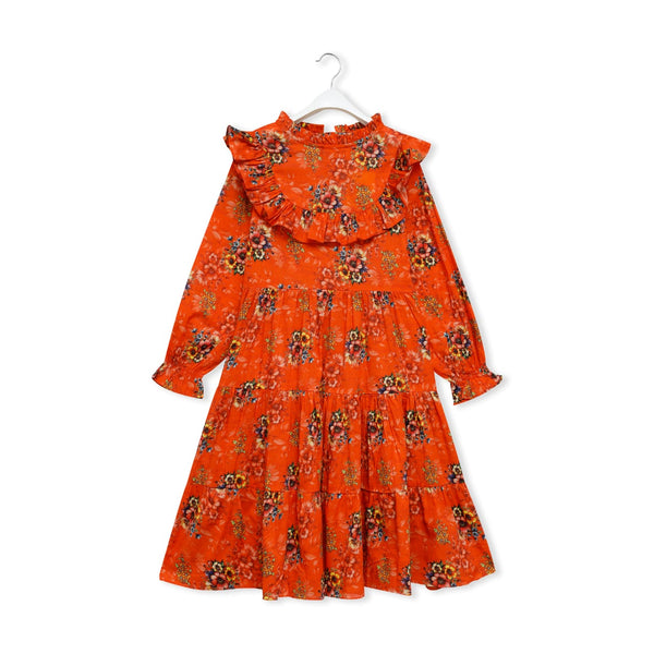 Orange Lawn Dress